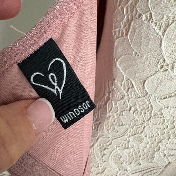 Windsor Kiernan Glittering Mesh Party Dress Sz M softgirl HOCO Y2K Holiday Party - Picture 6 of 13